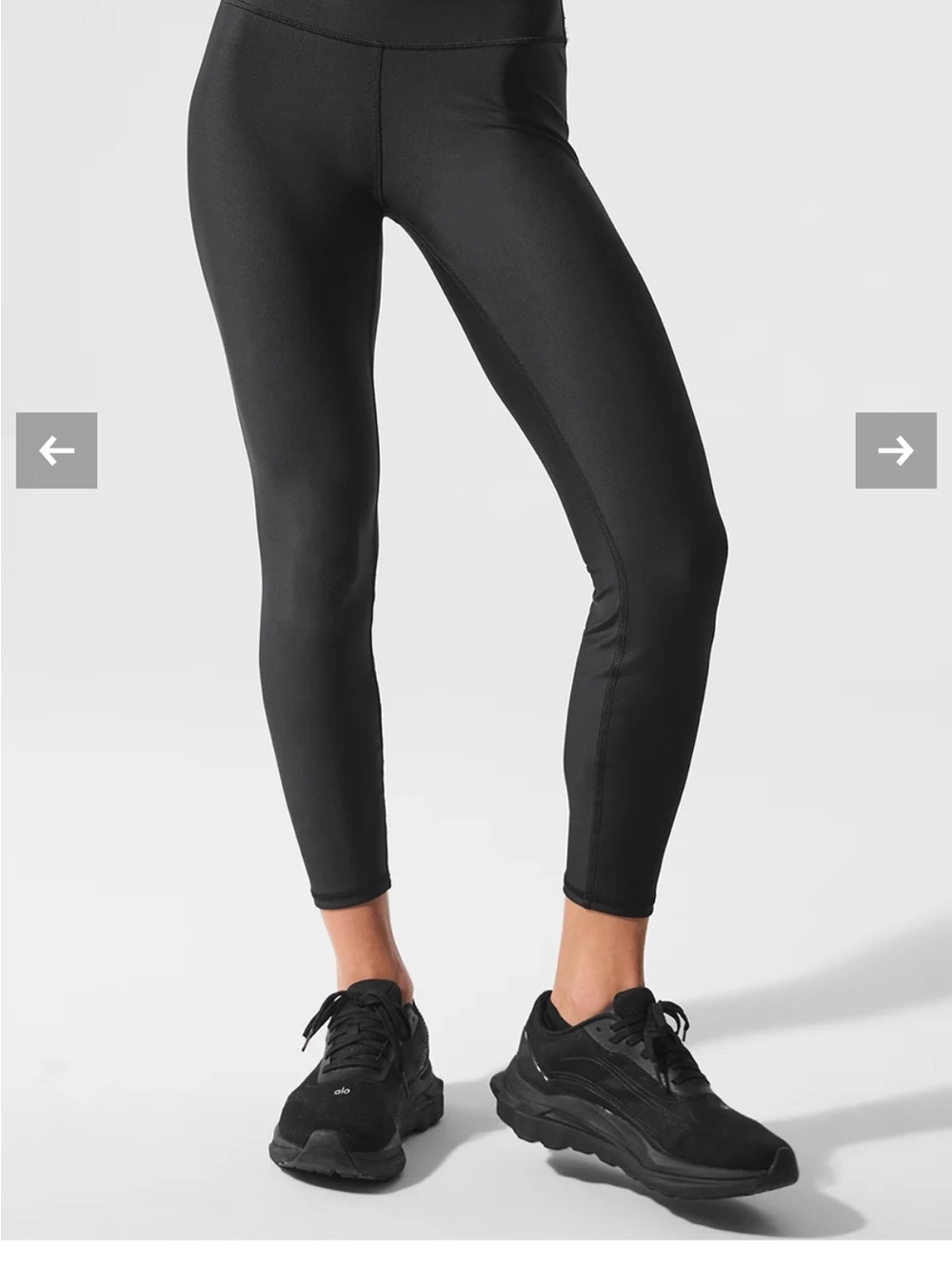 ALO airlift 7/8 Black High-Waist Performance Leggings